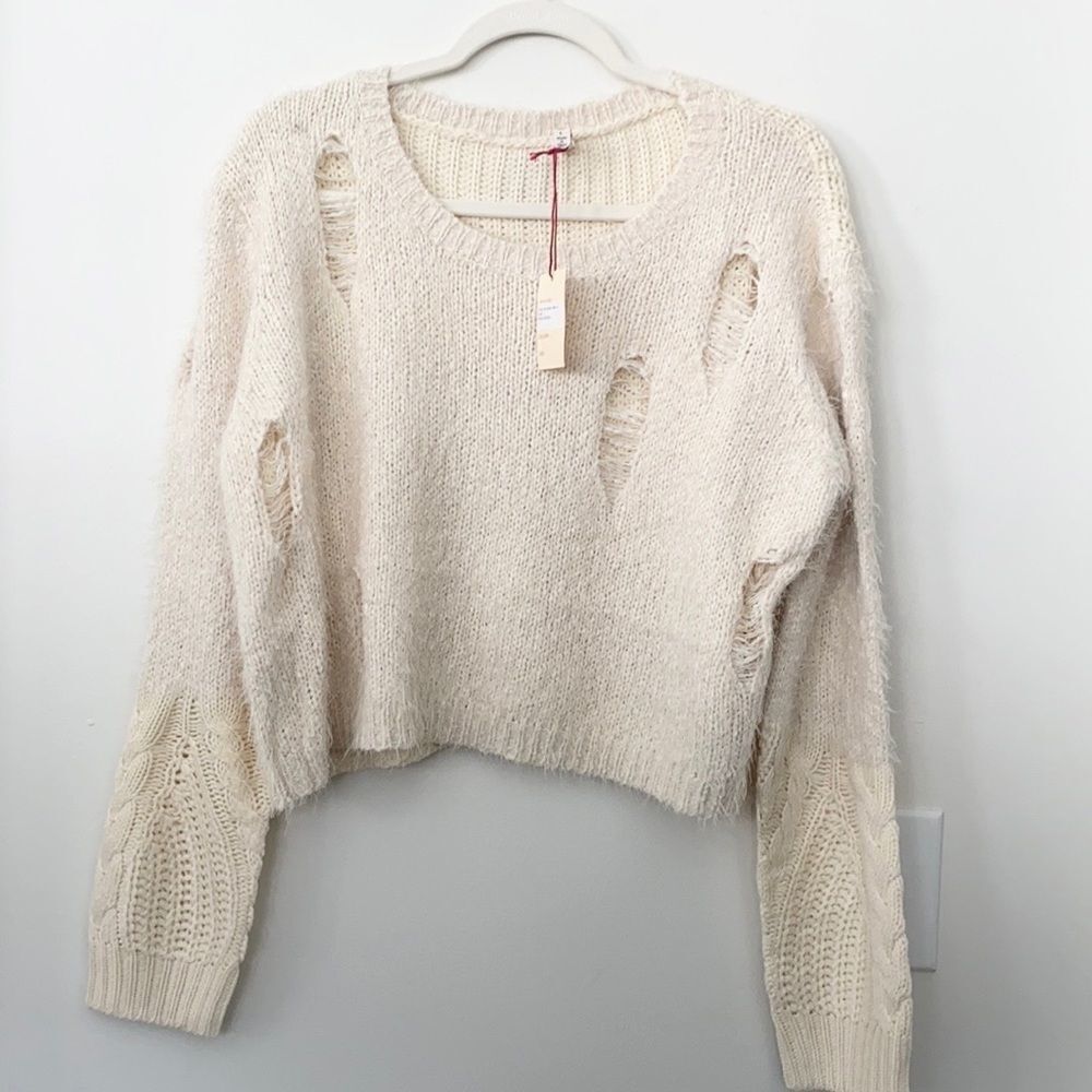 Anthropologie Raga Tethered cropped Sweater